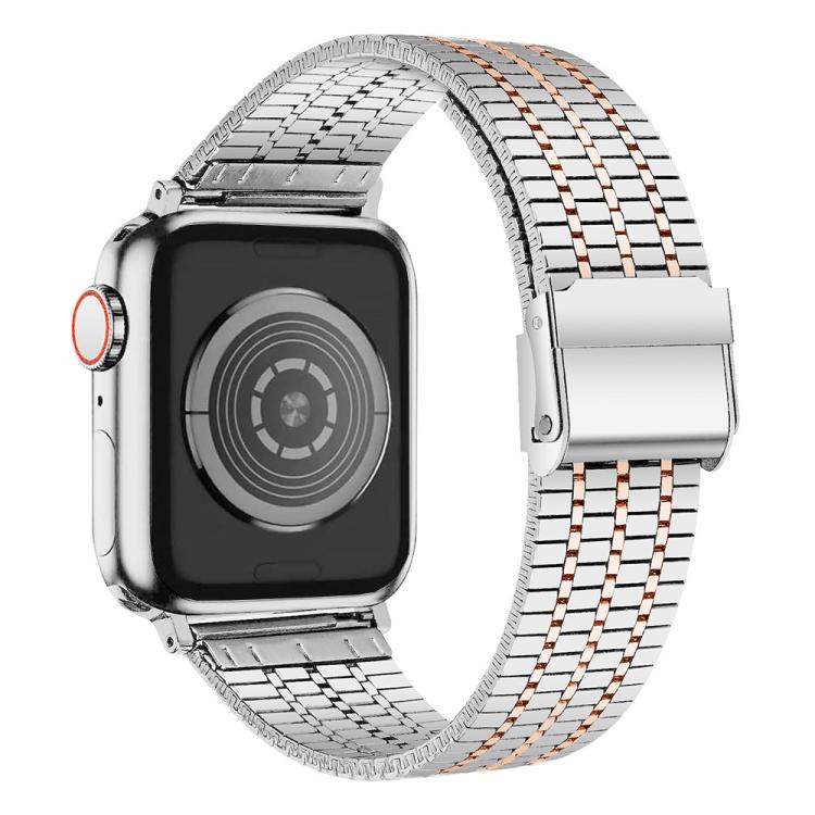 For Apple Watch 38 / 40 / 41 / S10 42mm xDfind Seven Beads Buckle Stainless Steel Watch Band