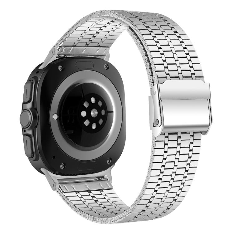For Samsung Galaxy Watch Ultra / Ultra 2025 xDfind Seven Beads Buckle Stainless Steel Watch Band