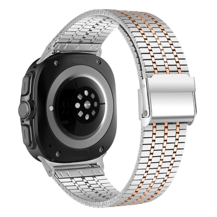 For Samsung Galaxy Watch Ultra / Ultra 2025 xDfind Seven Beads Buckle Stainless Steel Watch Band