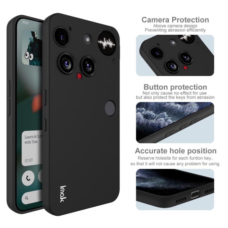 For Nothing phone 3 IMAK UC-3 Series Shockproof Frosted TPU Phone Case - Black