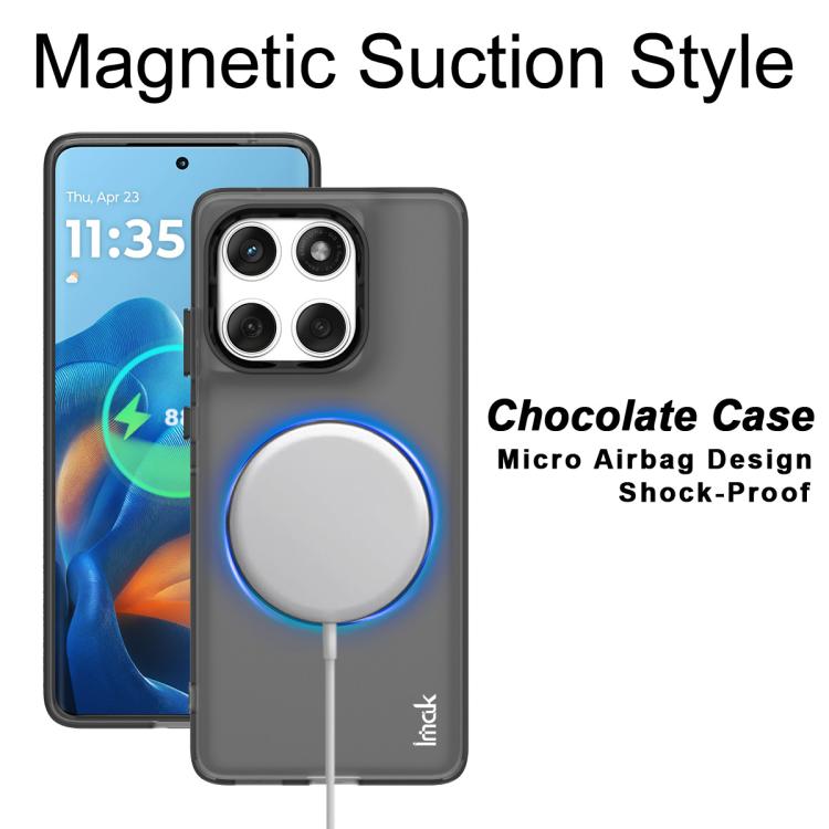 For Motorola Edge 60 Fusion IMAK Chocolate Series TPU + PET MagSafe Phone Case