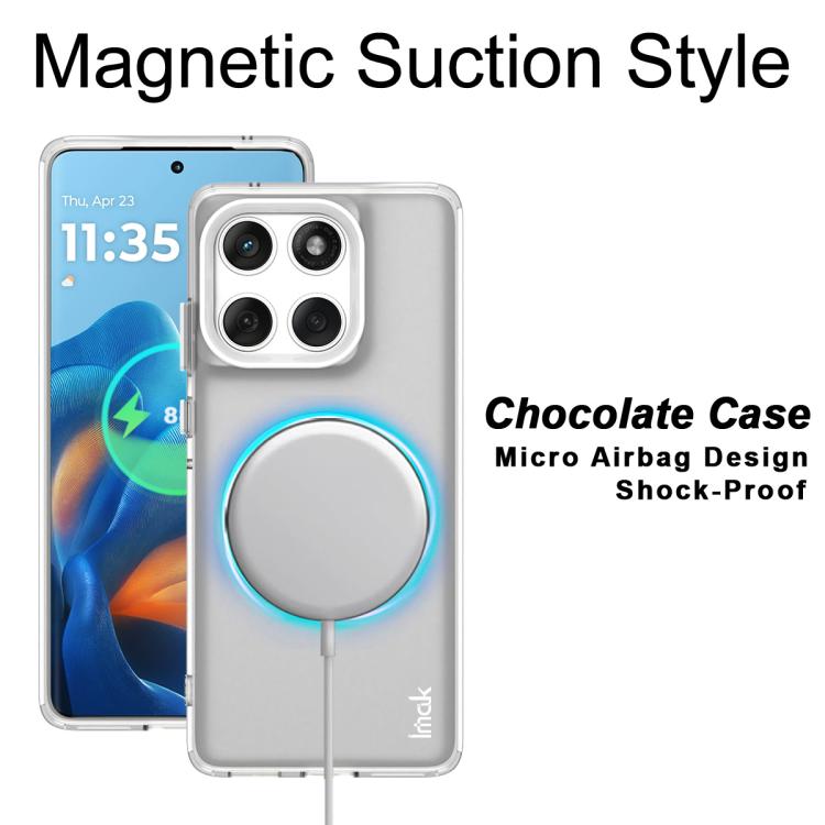 For Motorola Edge 60 Fusion IMAK Chocolate Series TPU + PET MagSafe Phone Case