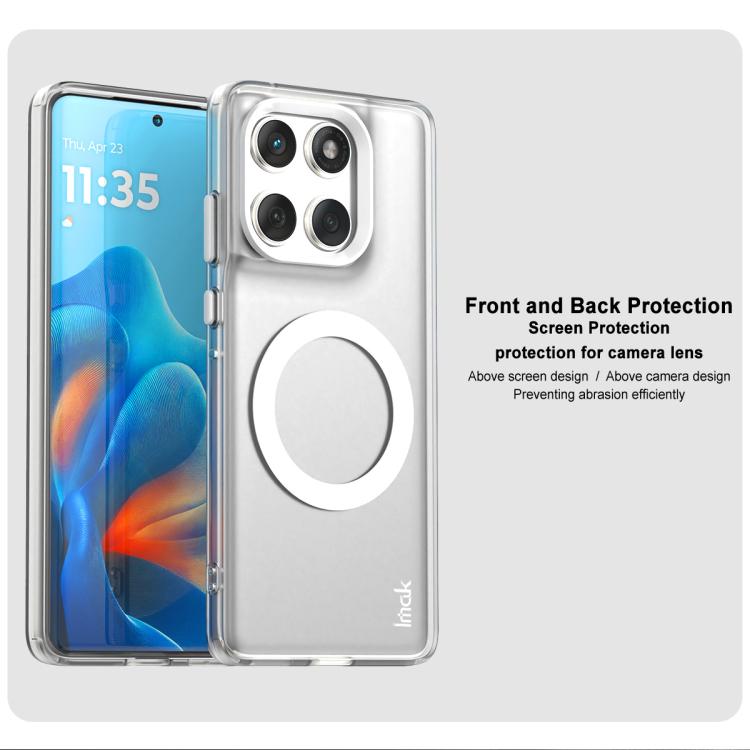 For Motorola Edge 60 Fusion IMAK Chocolate Series TPU + PET MagSafe Phone Case