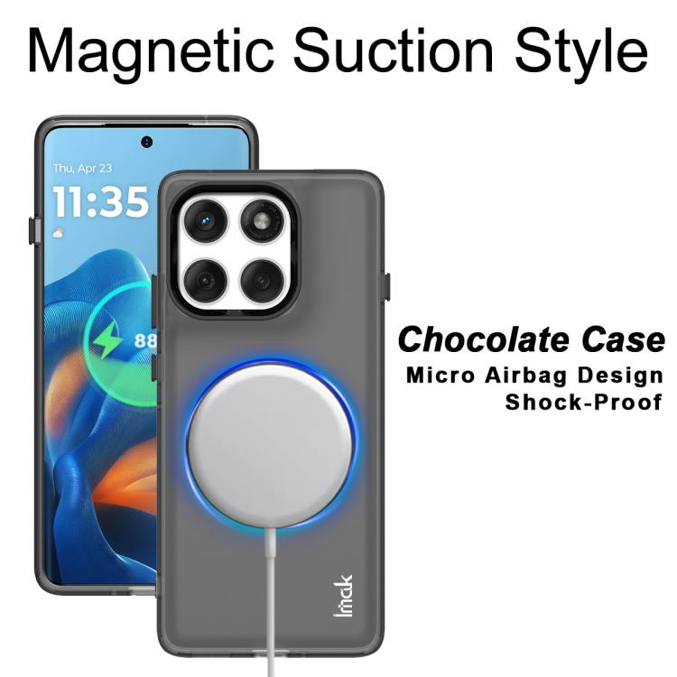 For Motorola Edge 60 Pro IMAK Chocolate Series TPU + PET MagSafe Phone Case