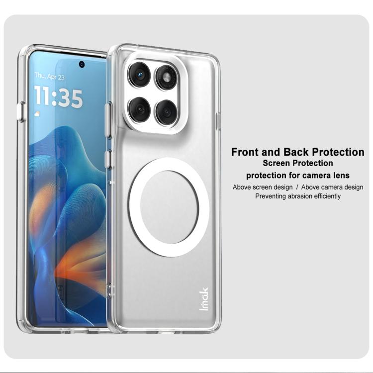 For Motorola Edge 60 Pro IMAK Chocolate Series TPU + PET MagSafe Phone Case