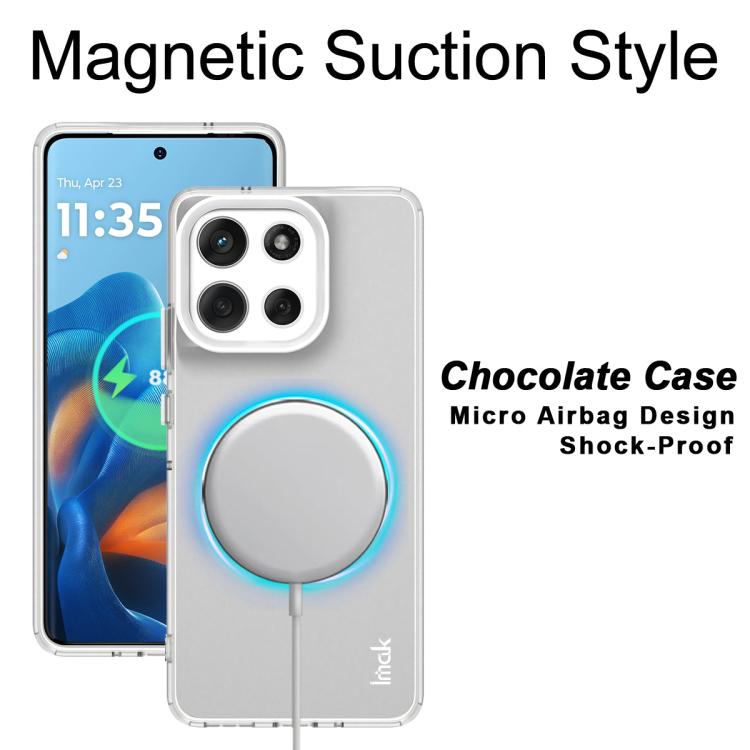For Motorola Moto G86 5G IMAK Chocolate Series TPU + PET MagSafe Phone Case