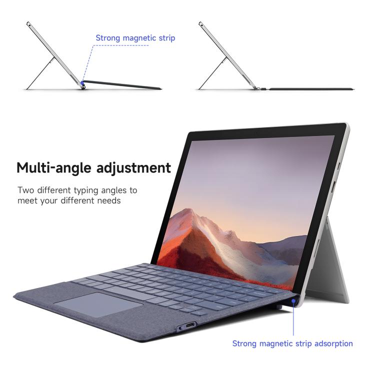 For MicroSoft Surface Pro 12 Backlight Tablet Bluetooth Keyboard with Touch Pad