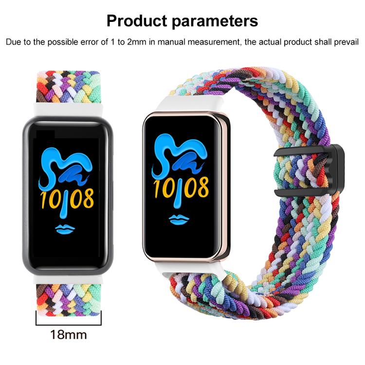 For Honor Band 10 / 9 xDfind Magnetic Buckle Nylon Braid Watch Band