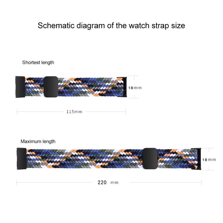 For Honor Band 10 / 9 xDfind Magnetic Buckle Nylon Braid Watch Band