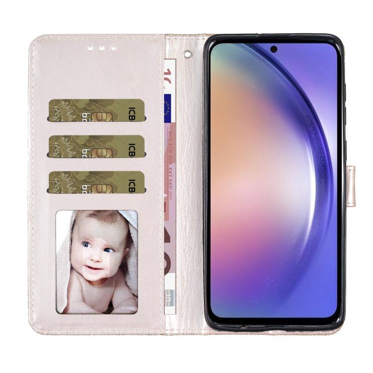 For Samsung Galaxy M36 5G Glitter Powder Flip Leather Phone Case