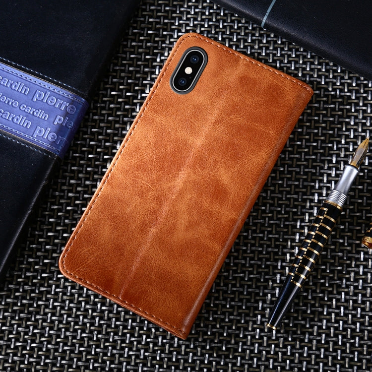 For iPhone XS Max Non-Magnetic Retro Texture Horizontal Flip Leather Case with Holder & Card Slots & Wallet
