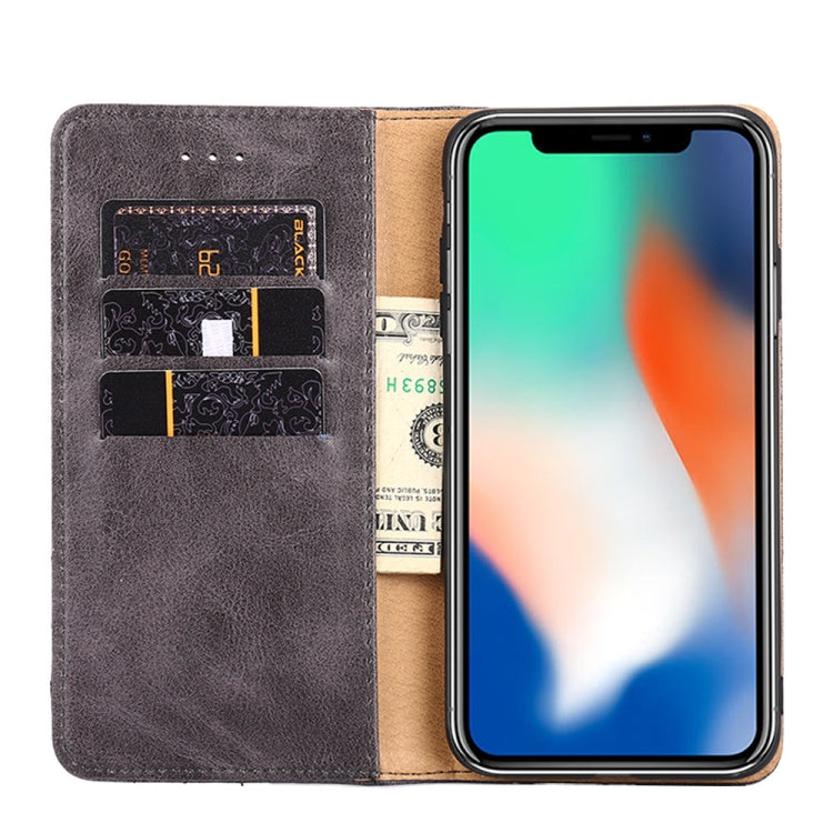 For iPhone 12 Pro Max Non-Magnetic Retro Texture Horizontal Flip Leather Case with Holder & Card Slots & Wallet