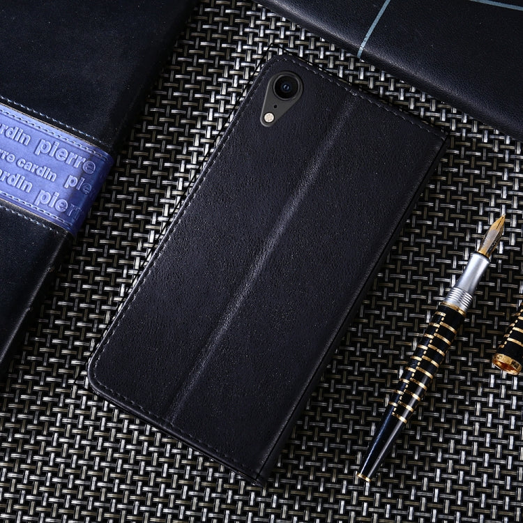 For iPhone XR Non-Magnetic Retro Texture Horizontal Flip Leather Case with Holder & Card Slots & Wallet