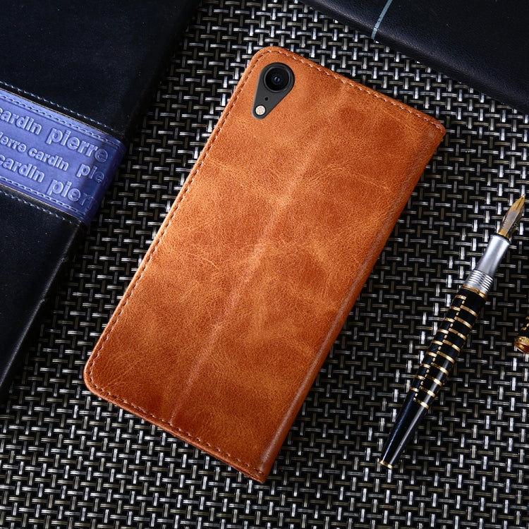 For iPhone XR Non-Magnetic Retro Texture Horizontal Flip Leather Case with Holder & Card Slots & Wallet