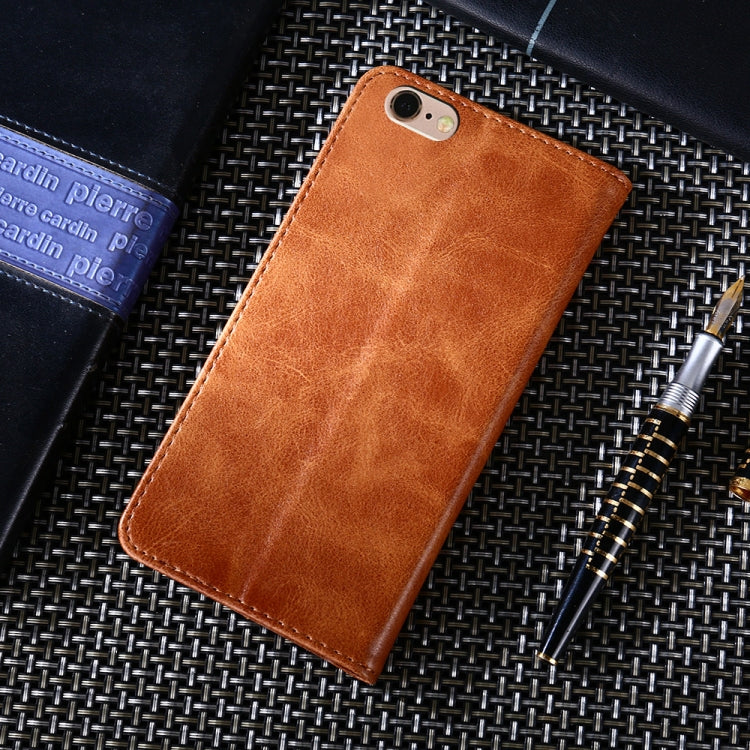 For iPhone 6 Plus / 6s Plus Non-Magnetic Retro Texture Horizontal Flip Leather Case with Holder & Card Slots & Wallet