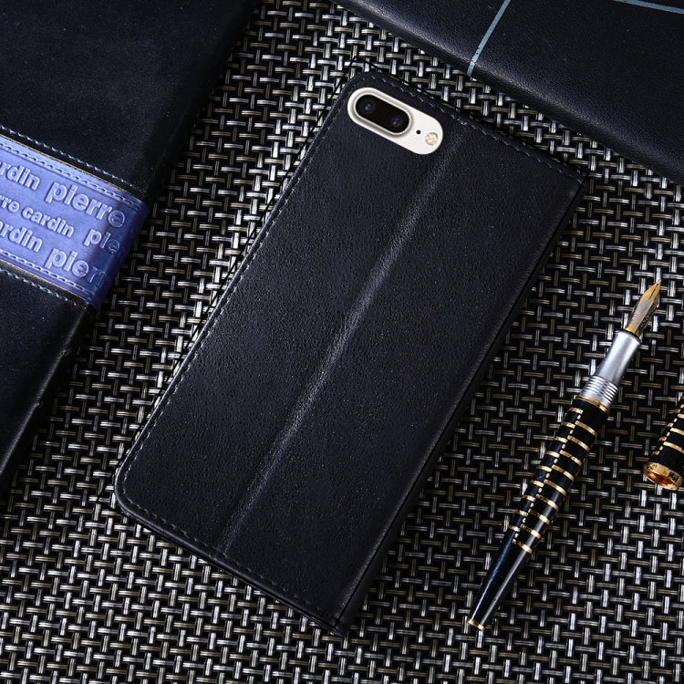 For iPhone 8 Plus / 7 Plus Non-Magnetic Retro Texture Horizontal Flip Leather Case with Holder & Card Slots & Wallet