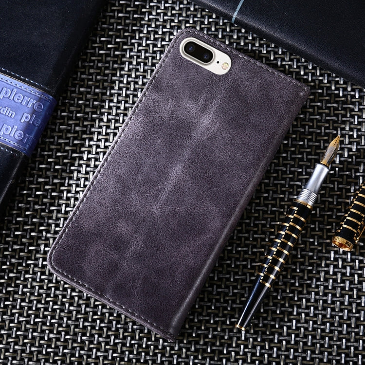 For iPhone 8 Plus / 7 Plus Non-Magnetic Retro Texture Horizontal Flip Leather Case with Holder & Card Slots & Wallet
