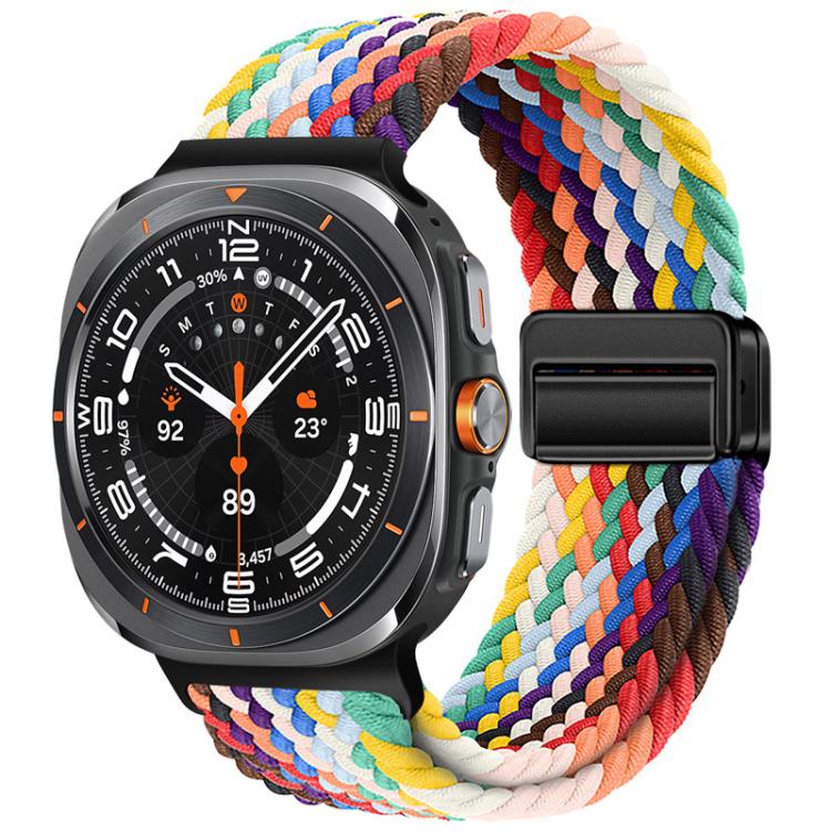 For Samsung Galaxy Watch Ultra / Ultra 2025 xDfind Magnetic Buckle Nylon Braid Loop Watch Band