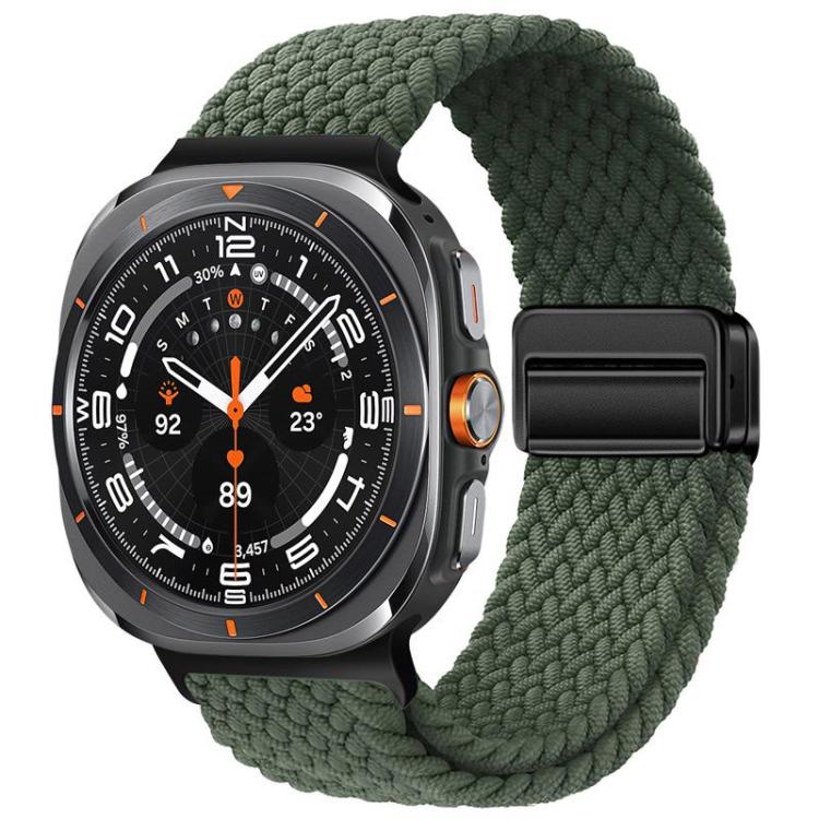 For Samsung Galaxy Watch Ultra / Ultra 2025 xDfind Magnetic Buckle Nylon Braid Loop Watch Band