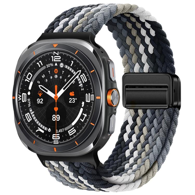 For Samsung Galaxy Watch Ultra / Ultra 2025 xDfind Magnetic Buckle Nylon Braid Loop Watch Band