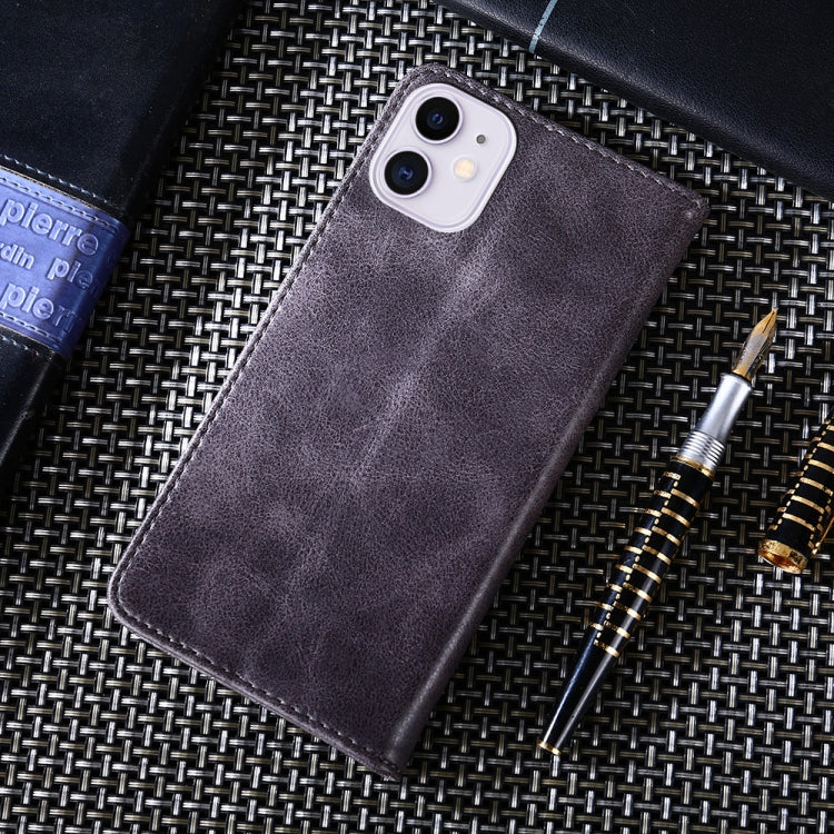 For iPhone 12 mini Non-Magnetic Retro Texture Horizontal Flip Leather Case with Holder & Card Slots & Wallet