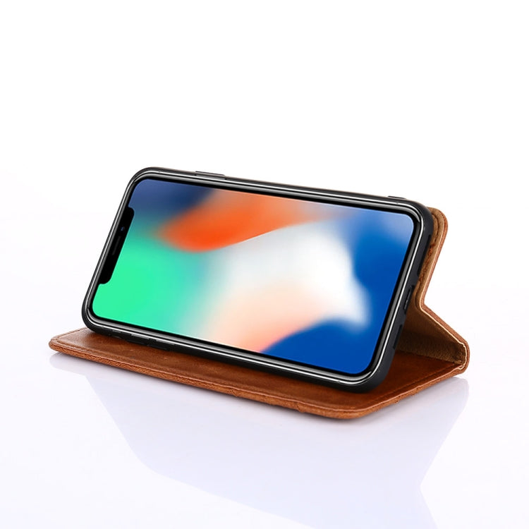 For iPhone 12 mini Non-Magnetic Retro Texture Horizontal Flip Leather Case with Holder & Card Slots & Wallet