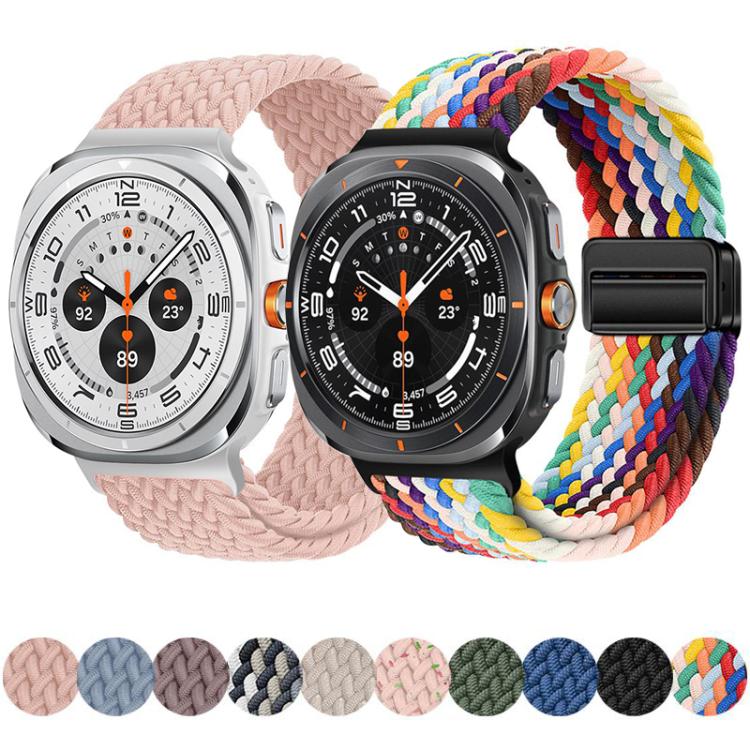 For Samsung Galaxy Watch Ultra / Ultra 2025 xDfind Magnetic Buckle Nylon Braid Loop Watch Band