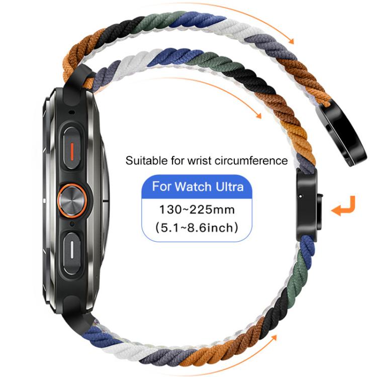 For Samsung Galaxy Watch Ultra / Ultra 2025 xDfind Magnetic Buckle Nylon Braid Loop Watch Band