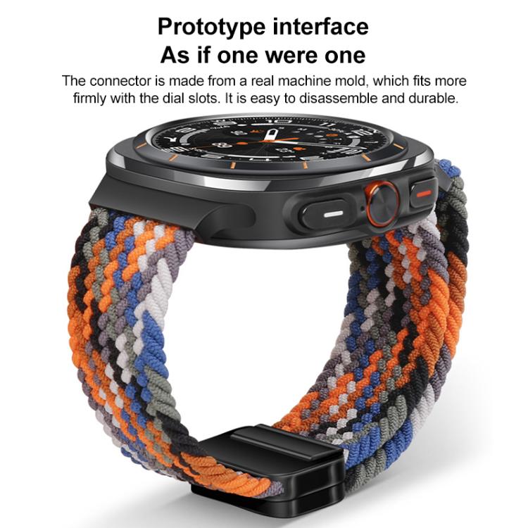 For Samsung Galaxy Watch Ultra / Ultra 2025 xDfind Magnetic Buckle Nylon Braid Loop Watch Band