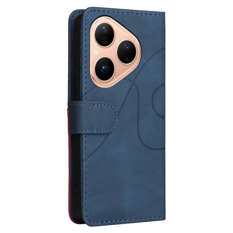 For Huawei Pura 80 5G Dual-color Splicing Flip Leather Phone Case