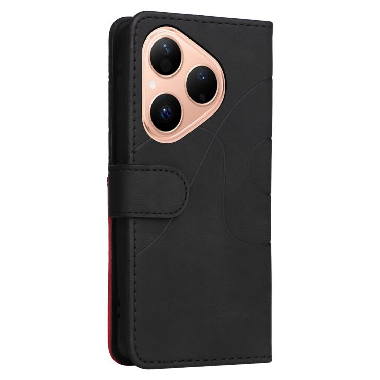 For Huawei Pura 80 5G Dual-color Splicing Flip Leather Phone Case