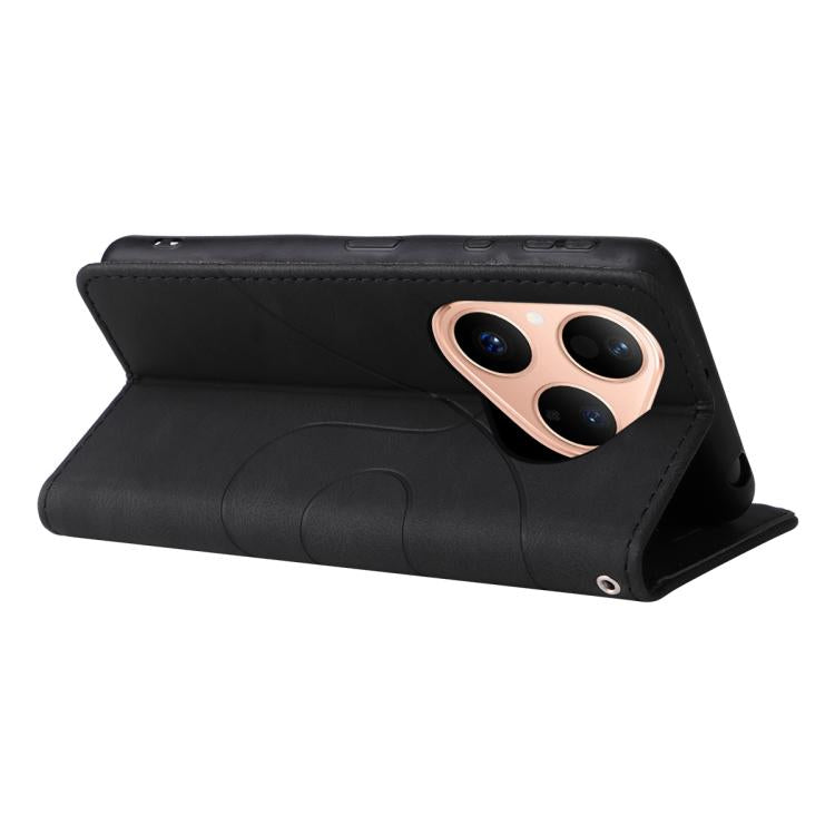 For Huawei Pura 80 5G Dual-color Splicing Flip Leather Phone Case