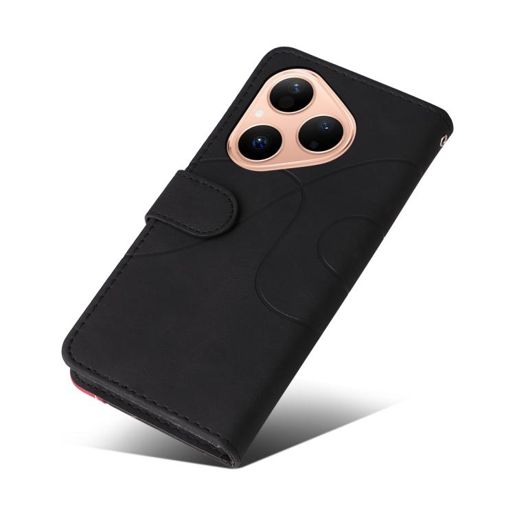 For Huawei Pura 80 5G Dual-color Splicing Flip Leather Phone Case