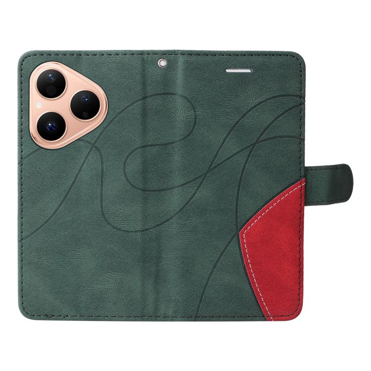 For Huawei Pura 80 5G Dual-color Splicing Flip Leather Phone Case