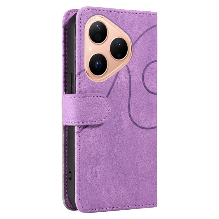For Huawei Pura 80 5G Dual-color Splicing Flip Leather Phone Case