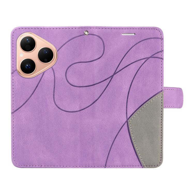 For Huawei Pura 80 5G Dual-color Splicing Flip Leather Phone Case