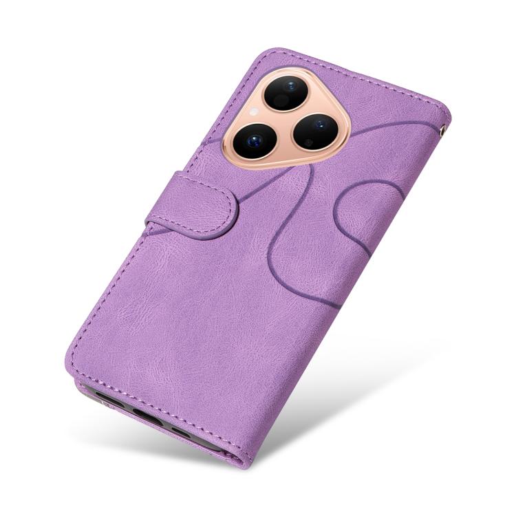 For Huawei Pura 80 5G Dual-color Splicing Flip Leather Phone Case