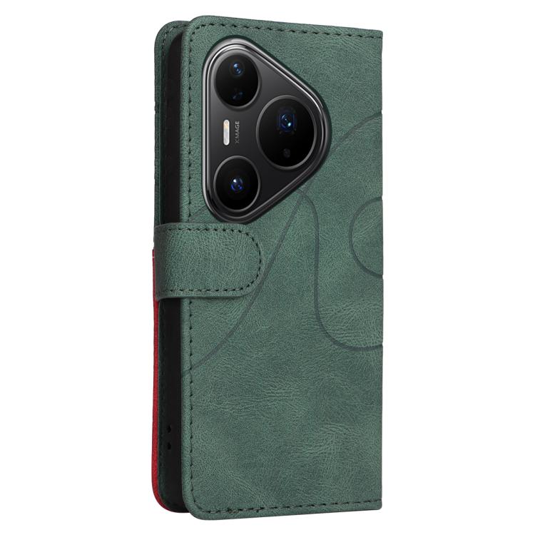 For Huawei Pura 80 Pro 5G Dual-color Splicing Flip Leather Phone Case