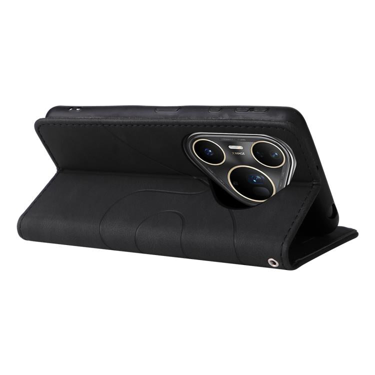 For Huawei Pura 80 Ultra 5G Dual-color Splicing Flip Leather Phone Case