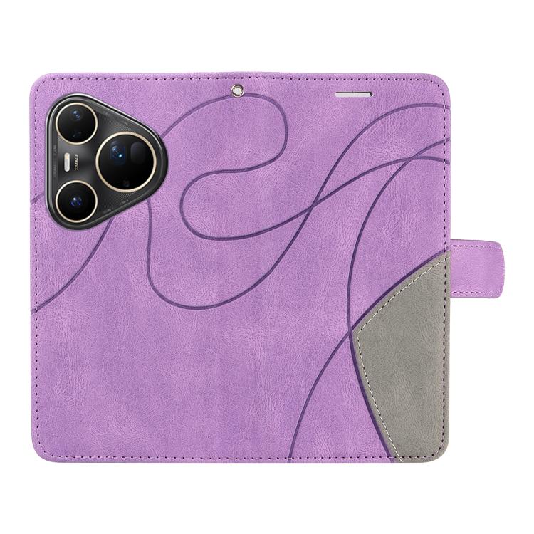 For Huawei Pura 80 Ultra 5G Dual-color Splicing Flip Leather Phone Case