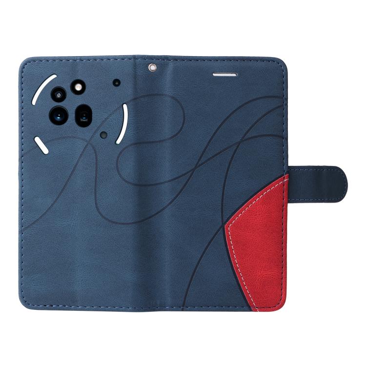 For Nothing Phone 3A Pro Dual-color Splicing Flip Leather Phone Case