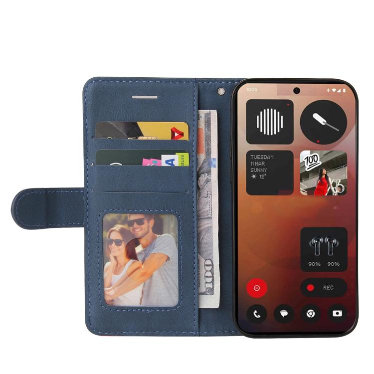 For Nothing Phone 3A Pro Dual-color Splicing Flip Leather Phone Case