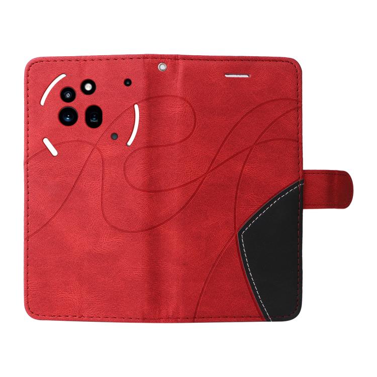 For Nothing Phone 3A Pro Dual-color Splicing Flip Leather Phone Case