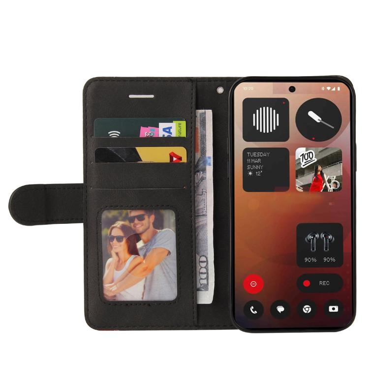 For Nothing Phone 3A Pro Dual-color Splicing Flip Leather Phone Case