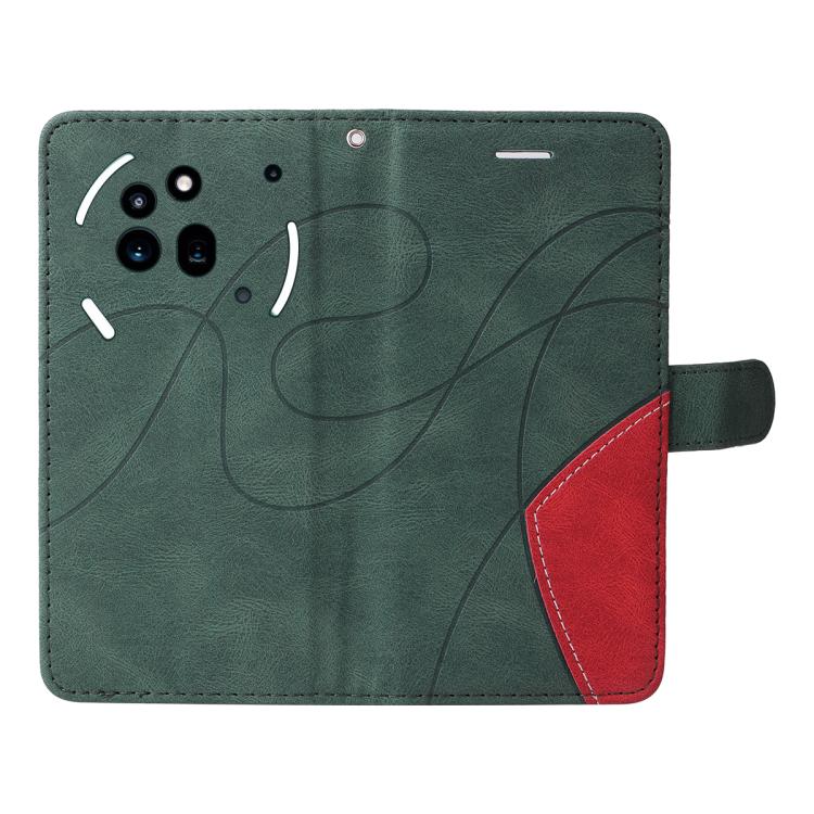 For Nothing Phone 3A Pro Dual-color Splicing Flip Leather Phone Case