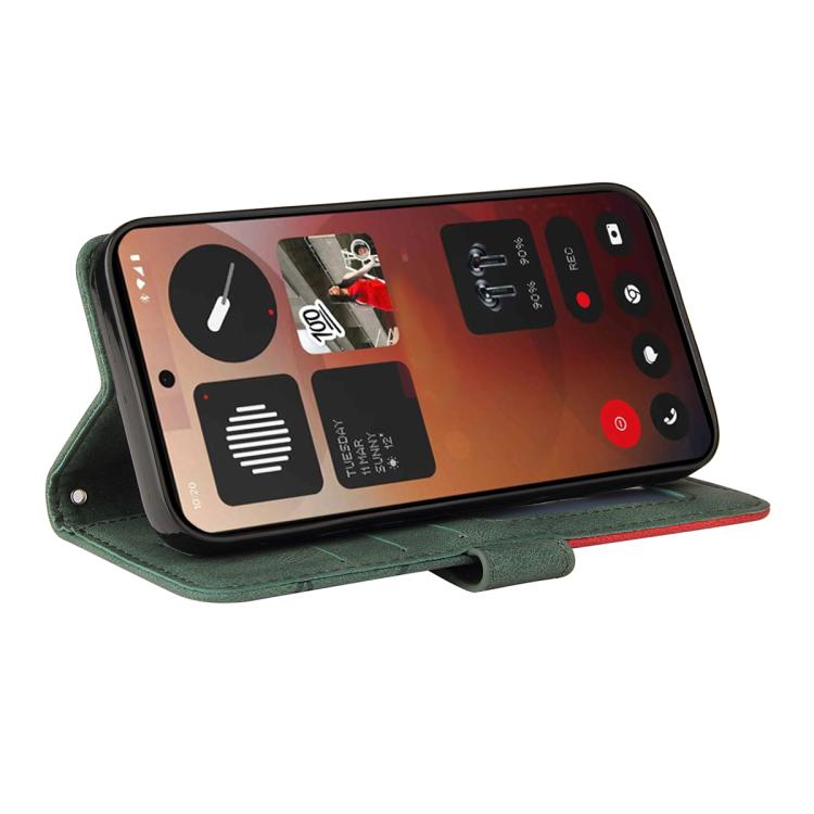 For Nothing Phone 3A Pro Dual-color Splicing Flip Leather Phone Case