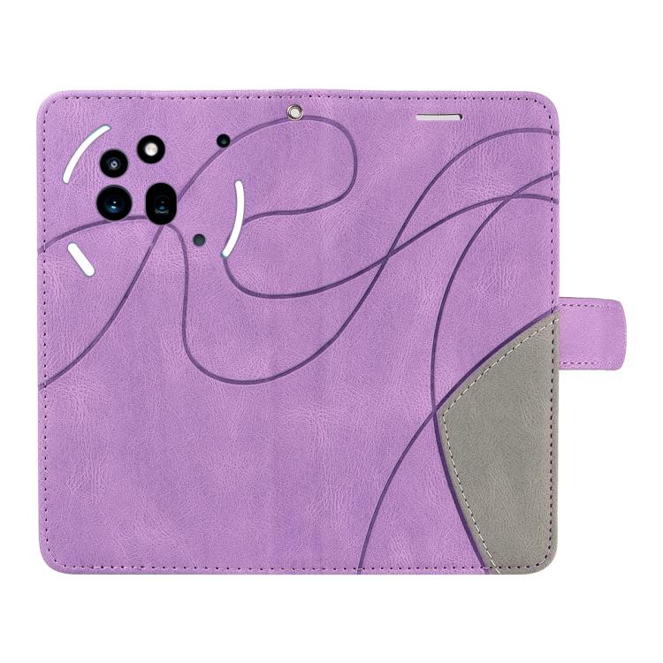 For Nothing Phone 3A Pro Dual-color Splicing Flip Leather Phone Case