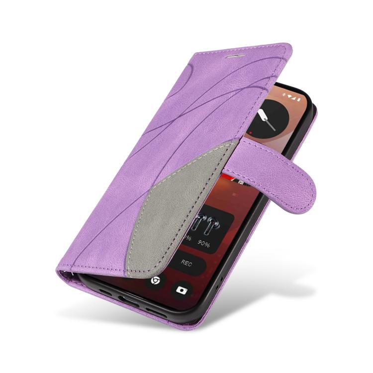 For Nothing Phone 3A Pro Dual-color Splicing Flip Leather Phone Case