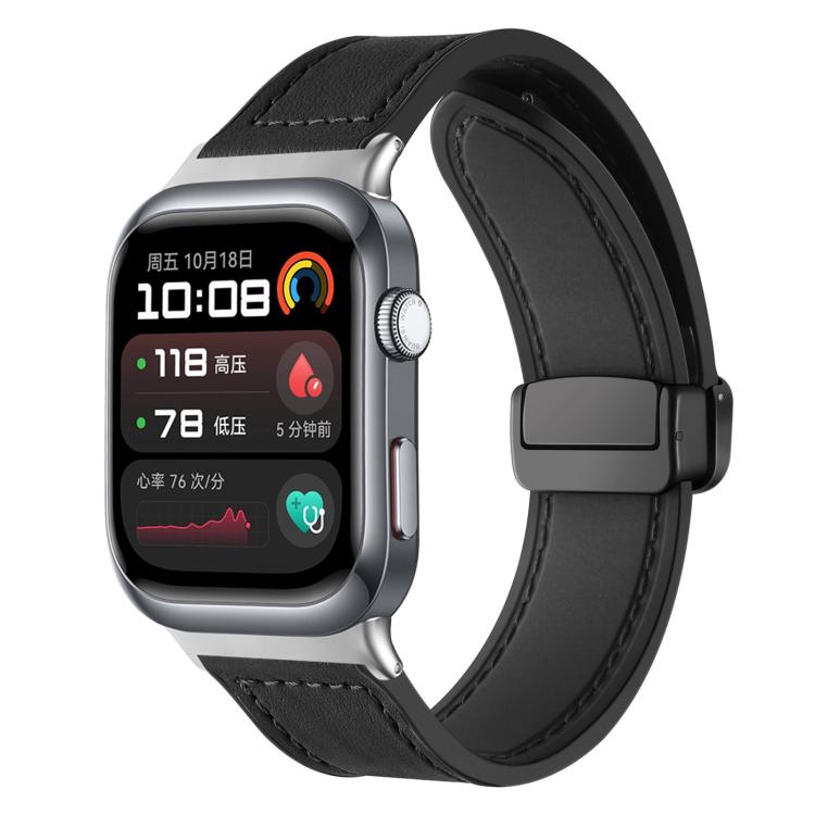 For Huawei Watch D2 xDfind Crazy Horse Pattern Silicone Skin Magnetic Buckle Watch Band