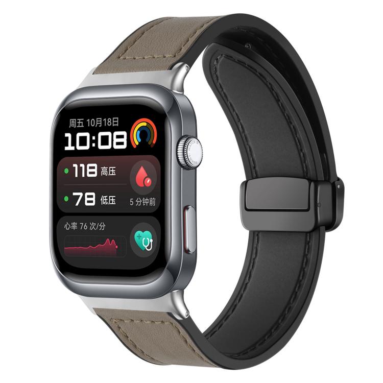 For Huawei Watch D2 xDfind Crazy Horse Pattern Silicone Skin Magnetic Buckle Watch Band